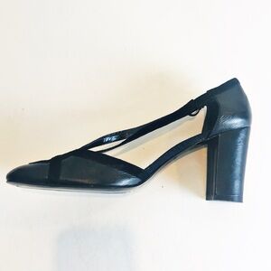2/$20 Enzo Angiolini Black Leather Suede Heel 10M